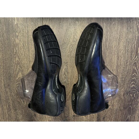 Merrell Spire Stretch MOCS QFoam Comfort Black Leather Loafers Slip On SZ 9.5 - Picture 3 of 9
